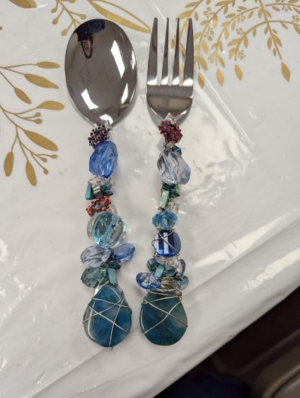 Beaded decorative utensils craft